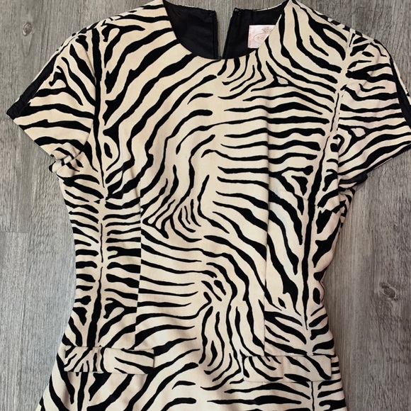 Zebra mini-dress! 🦓 animal print faux suede dress - Picture 4 of 11
